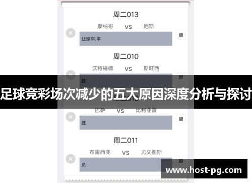 足球竞彩场次减少的五大原因深度分析与探讨